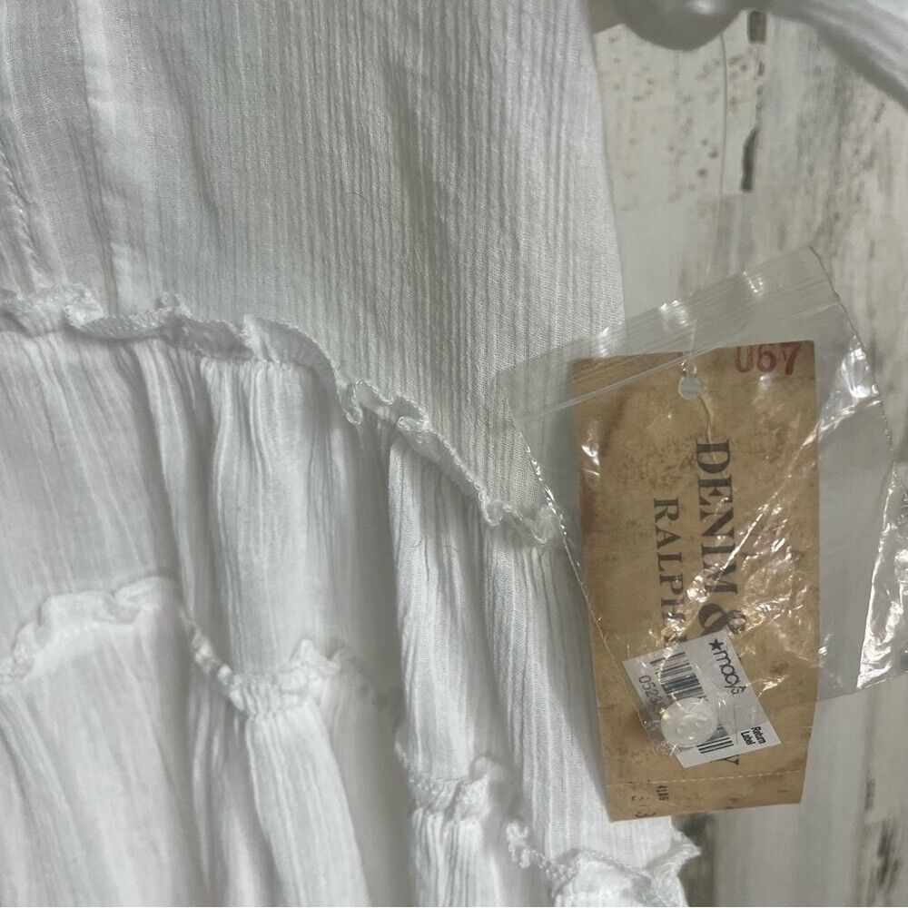 Ralph Lauren‎ Denim & Supply Tunic Mini Dress White Button Front size L NWT - Picture 6 of 8